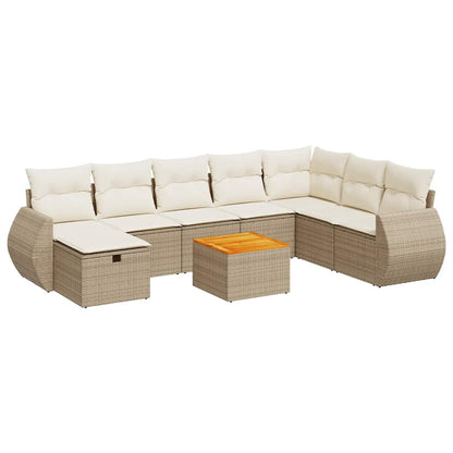 Sofasæt Til Haven 9 Dele Med Hynder Polyrattan - Billede 2