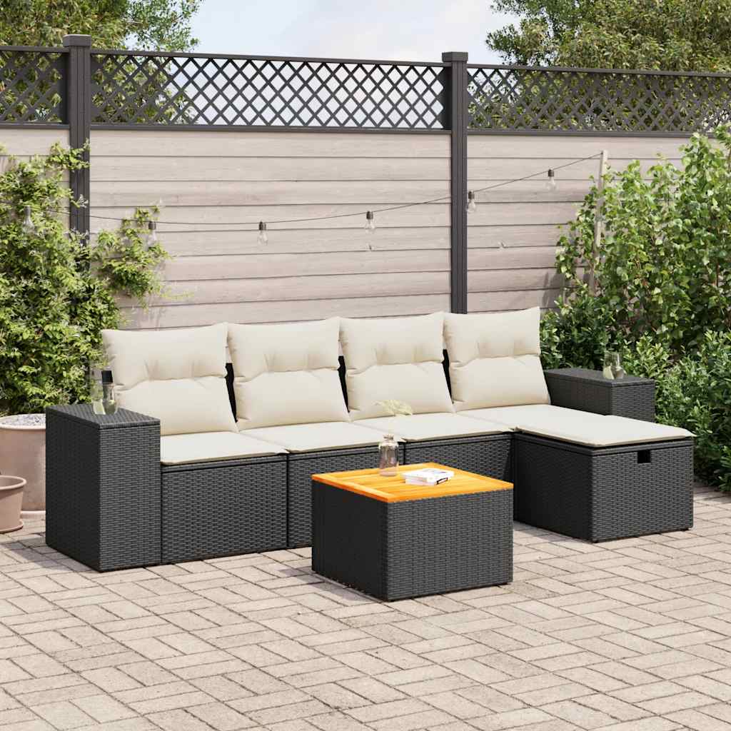 Sofasæt Til Haven 6 Dele Med Hynder Polyrattan - Variant 3325864