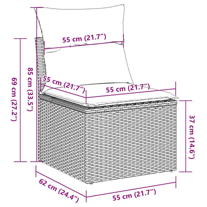 Sofasæt Til Haven 6 Dele Med Hynder Polyrattan - Billede 13