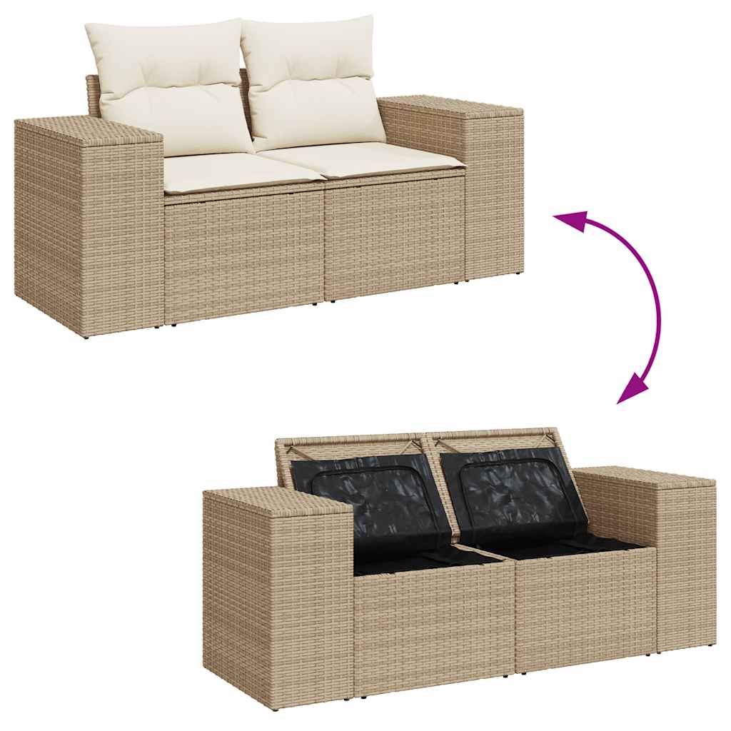 Sofasæt Til Haven 6 Dele Med Hynder Polyrattan - Billede 8