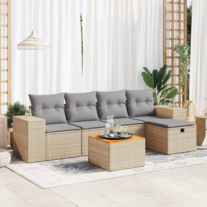 Sofasæt Til Haven 6 Dele Med Hynder Polyrattan - Variant 3325867