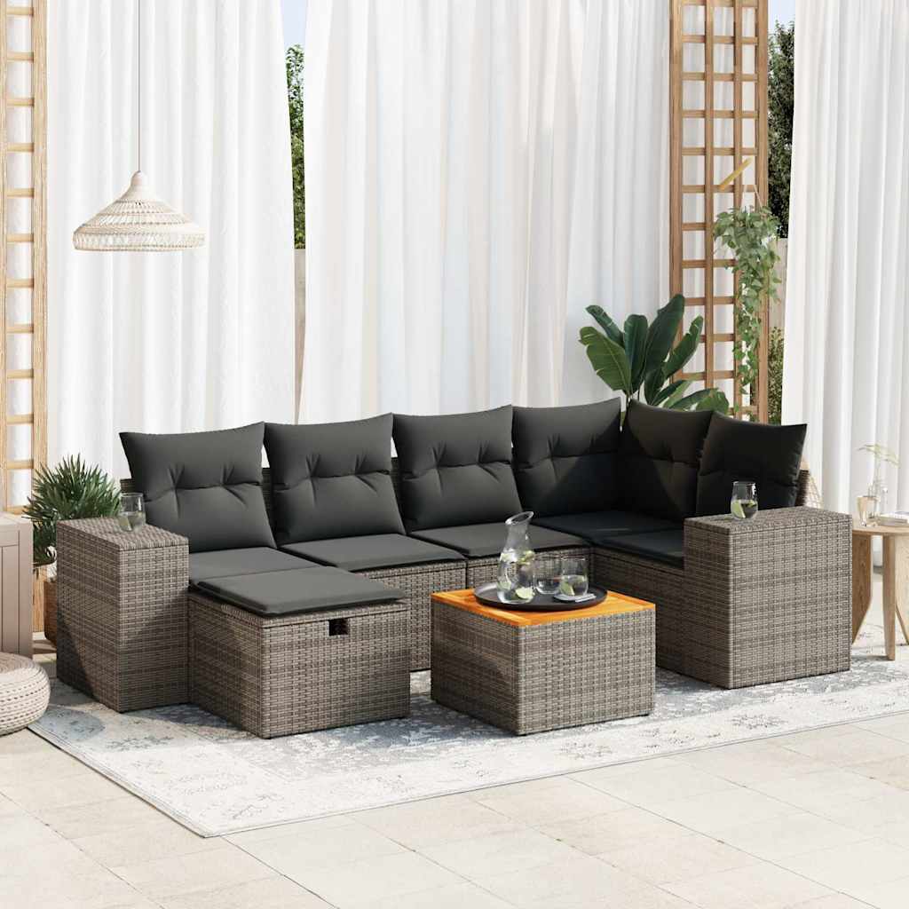 Sofasæt Til Haven 7 Dele Med Hynder Polyrattan - Variant 3325875