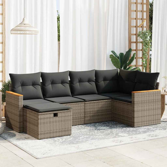 Sofasæt Til Haven 6 Dele Med Hynder Polyrattan