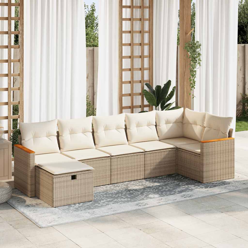 Sofasæt Til Haven 7 Dele Med Hynder Polyrattan - Variant 3325929