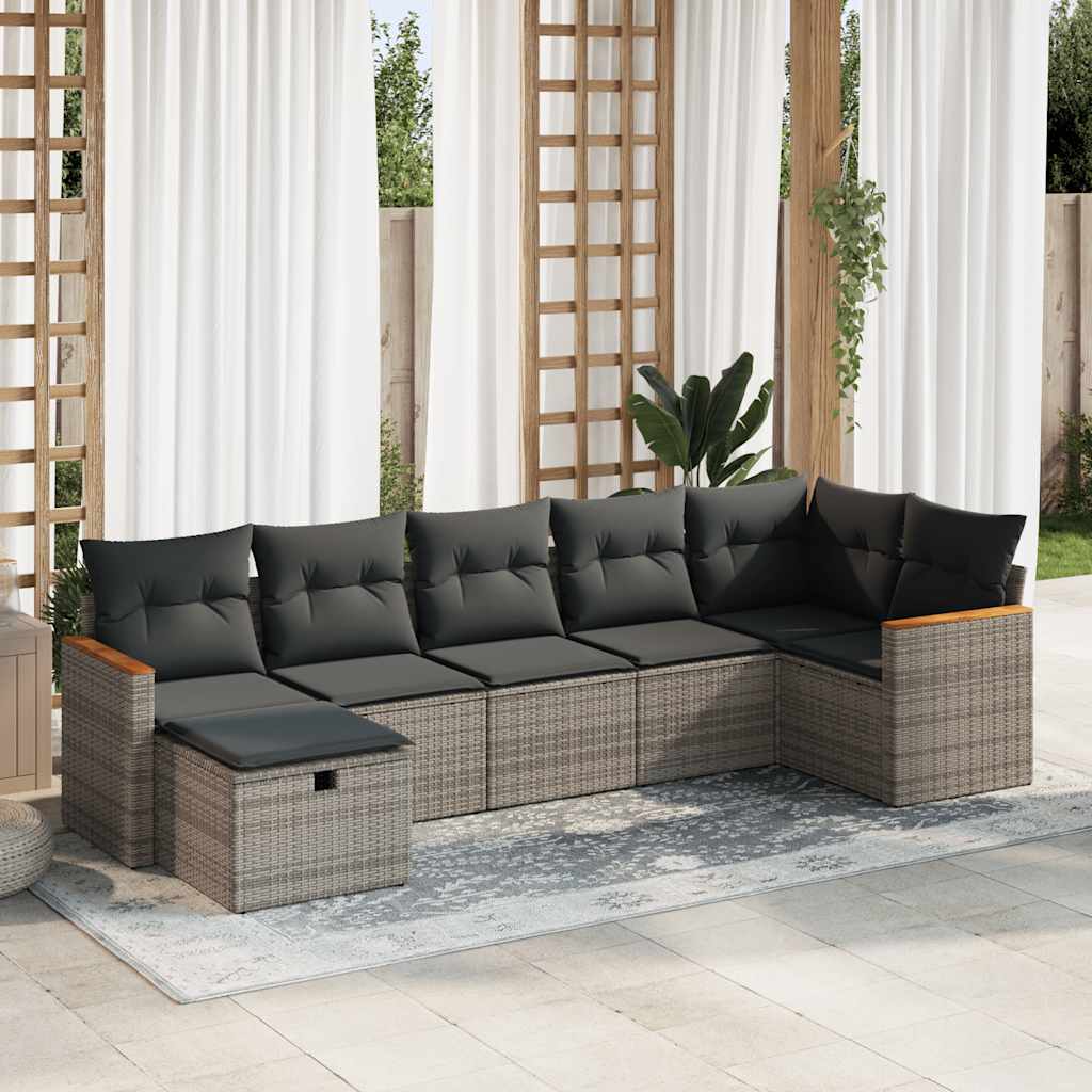 Sofasæt Til Haven 7 Dele Med Hynder Polyrattan - Variant 3325931