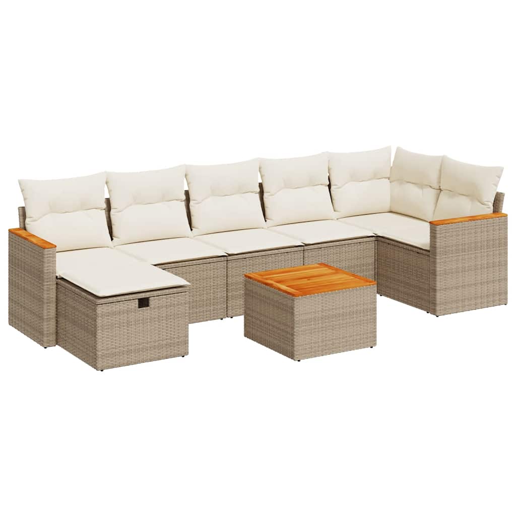 Sofasæt Til Haven 8 Dele Med Hynder Polyrattan - Billede 2