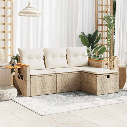 Sofasæt Til Haven 4 Dele Med Hynder Polyrattan - Hovedbillede