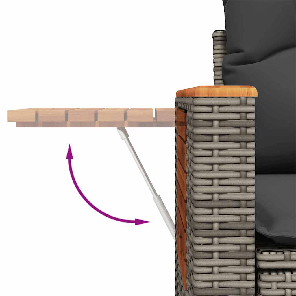 Sofasæt 5 Dele Med Hynder Polyrattan - Billede 9
