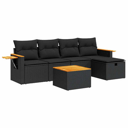 Sofasæt Til Haven 6 Dele Med Hynder Polyrattan - Billede 2