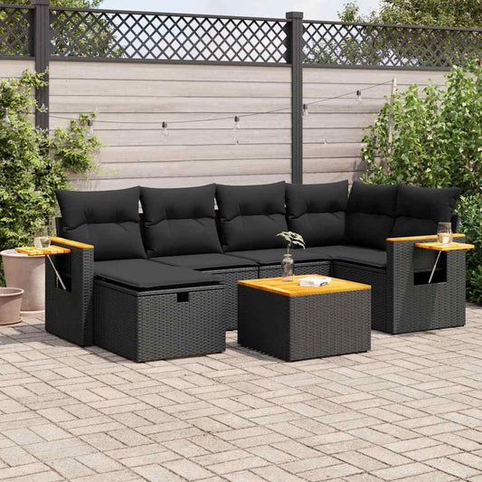 Sofasæt Til Haven 7 Dele Med Hynder Polyrattan