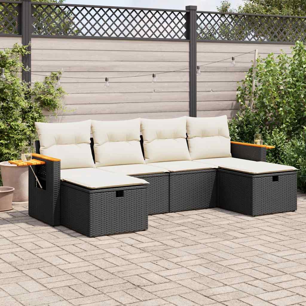 Sofasæt Til Haven 6 Dele Med Hynder Polyrattan - Variant 3325997