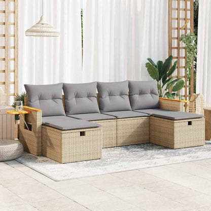 Sofasæt Til Haven 6 Dele Med Hynder Polyrattan - Variant 3326000