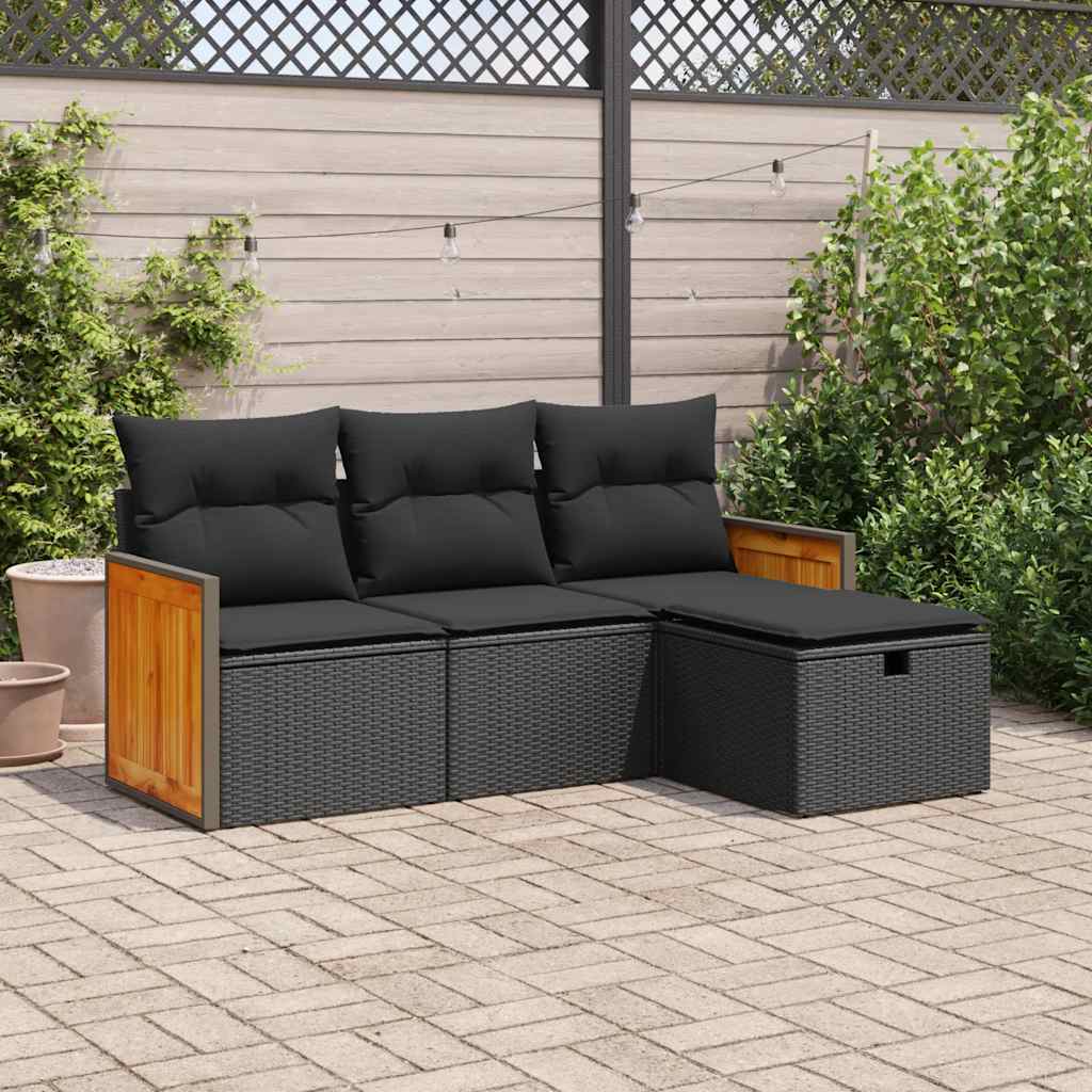 Sofasæt Til Haven 4 Dele Med Hynder Polyrattan - Variant 3326003