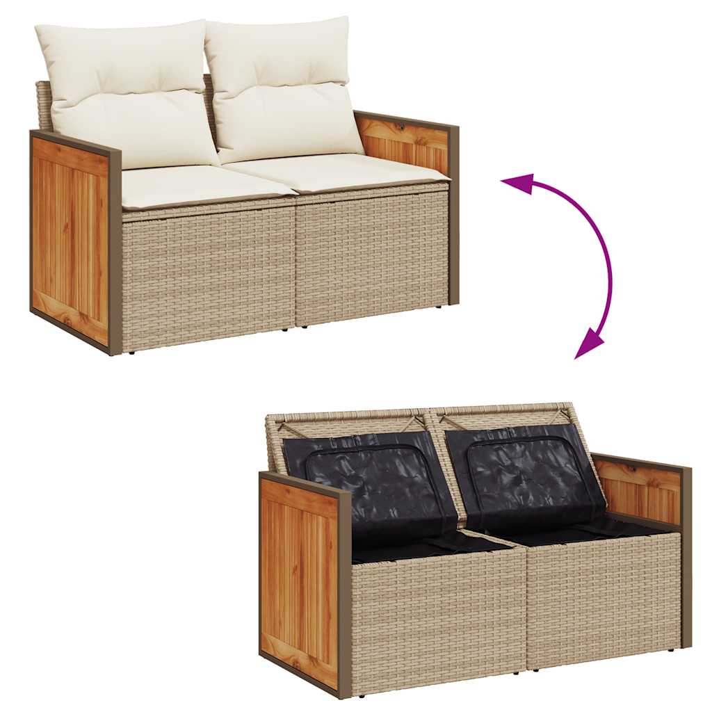 Sofasæt Til Haven 4 Dele Med Hynder Polyrattan - Billede 7