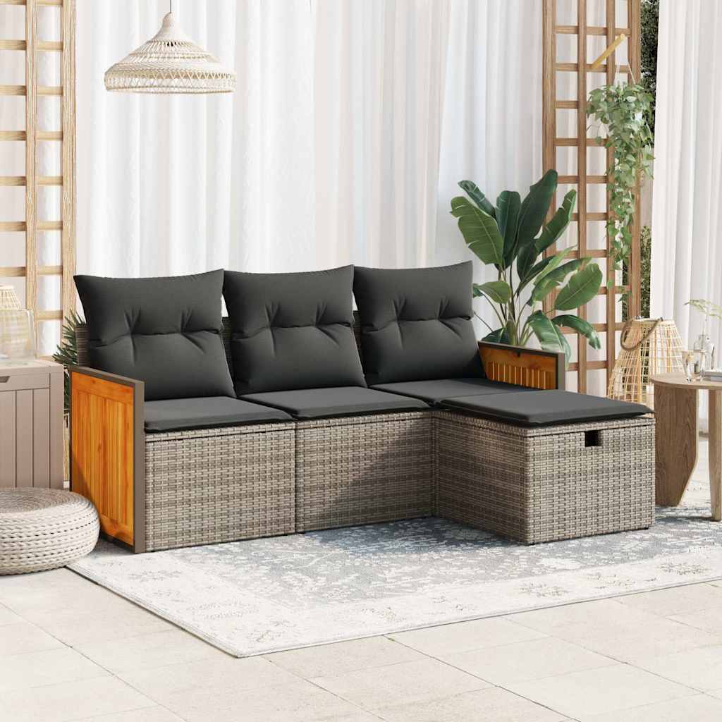 Sofasæt Til Haven 4 Dele Med Hynder Polyrattan - Variant 3326008