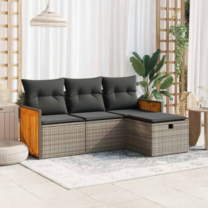 Sofasæt Til Haven 4 Dele Med Hynder Polyrattan - Variant 3326008