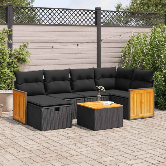 Sofasæt Til Haven 7 Dele Med Hynder Polyrattan