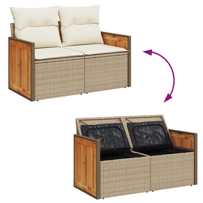 Sofasæt Til Haven 6 Dele Med Hynder Polyrattan - Billede 7