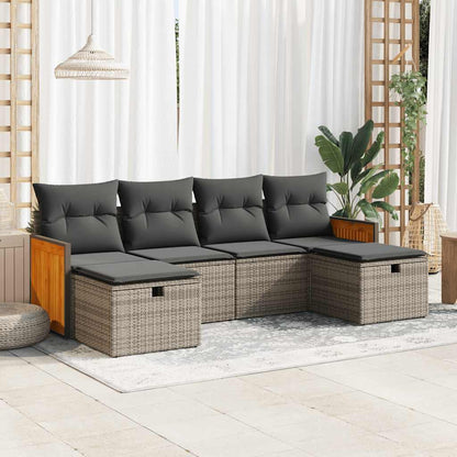 Sofasæt Til Haven 6 Dele Med Hynder Polyrattan - Variant 3326057
