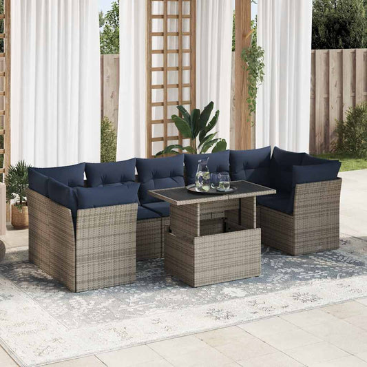 Sofasæt Til Haven 8 Dele Med Hynder Polyrattan Akacietræ