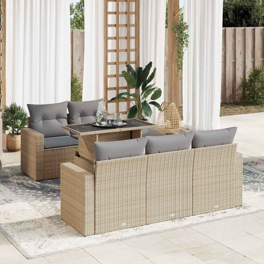 Sofasæt Til Haven 6 Dele Med Hynder Polyrattan - Variant 3326250