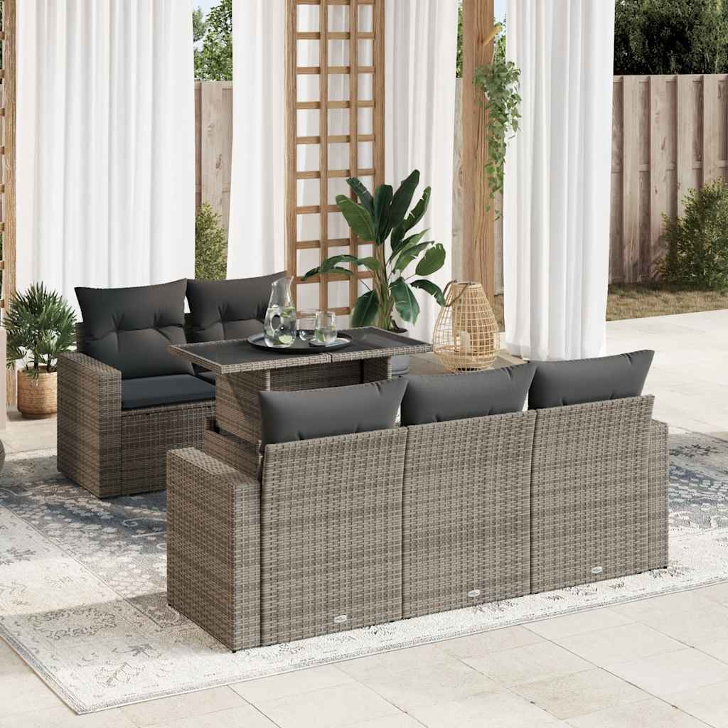 Sofasæt Til Haven 6 Dele Med Hynder Polyrattan - Variant 3326251