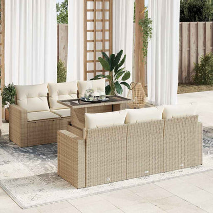 Sofasæt Til Haven 7 Dele Med Hynder Polyrattan - Hovedbillede