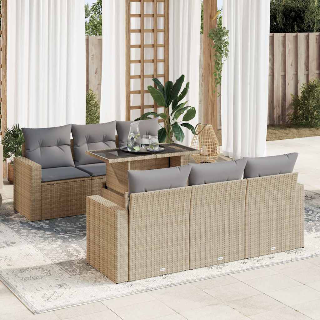 Sofasæt Til Haven 7 Dele Med Hynder Polyrattan - Variant 3326260