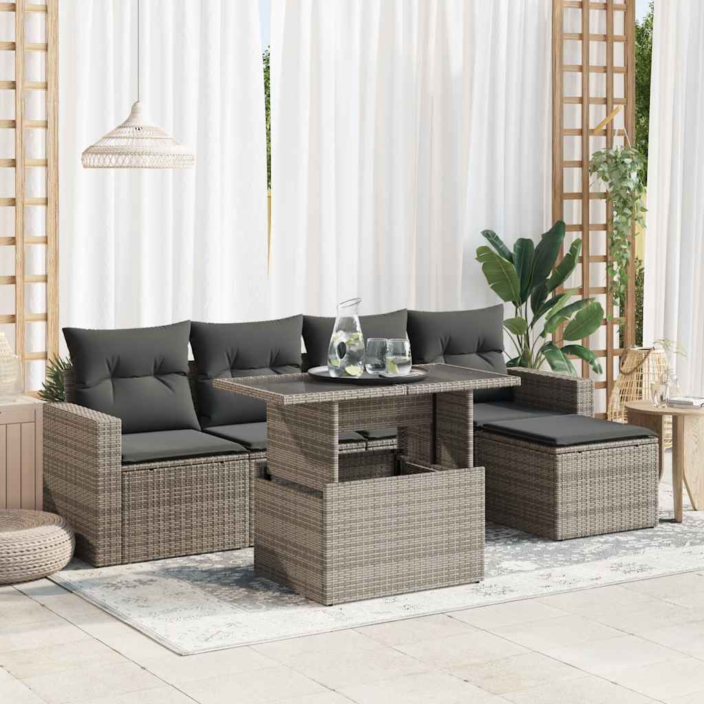 Sofasæt Til Haven 6 Dele Med Hynder Polyrattan - Variant 3326301