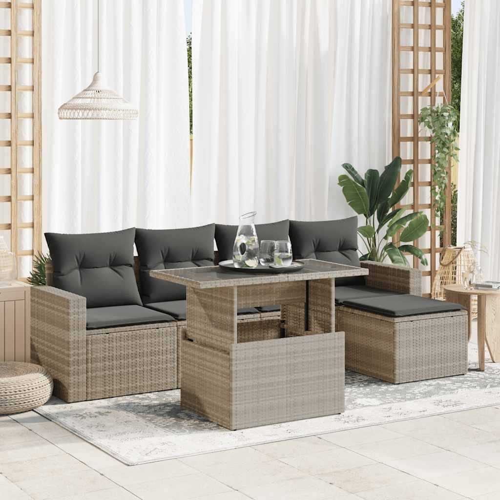 Sofasæt Til Haven 6 Dele Med Hynder Polyrattan - Variant 3326303