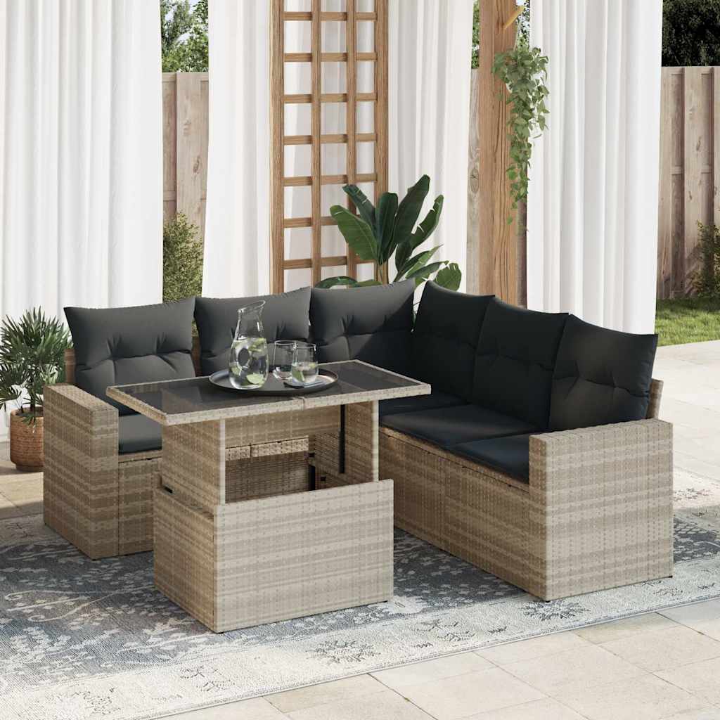 Sofasæt Til Haven 6 Dele Med Hynder Polyrattan - Variant 3326323