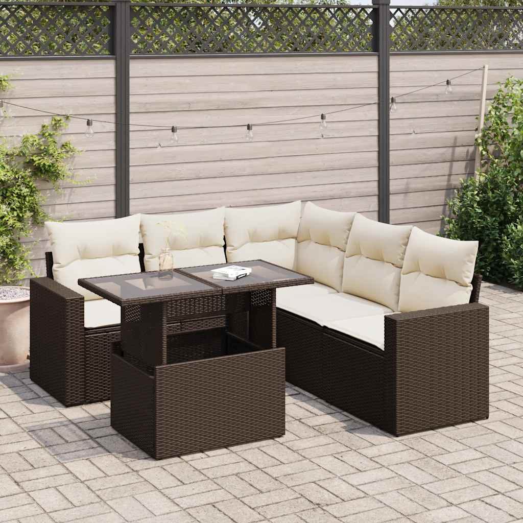Sofasæt Til Haven 6 Dele Med Hynder Polyrattan - Variant 3326324