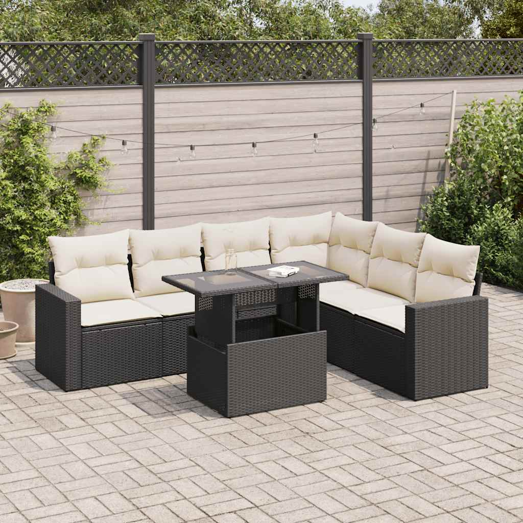 Sofasæt Til Haven 7 Dele Med Hynder Polyrattan - Variant 3326327