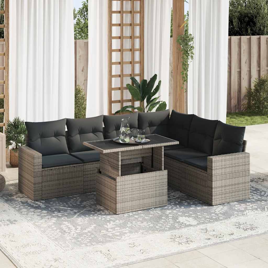 Sofasæt Til Haven 7 Dele Med Hynder Polyrattan - Variant 3326331