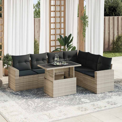 Sofasæt Til Haven 7 Dele Med Hynder Polyrattan - Variant 3326333