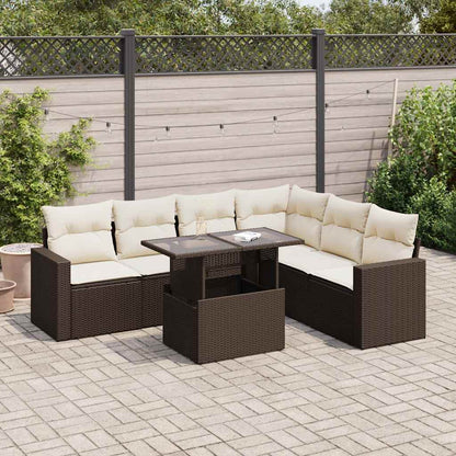 Sofasæt Til Haven 7 Dele Med Hynder Polyrattan - Variant 3326334