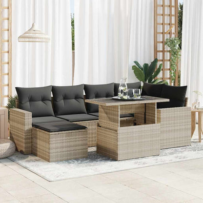 Sofasæt Til Haven 7 Dele Med Hynder Polyrattan - Variant 3326353