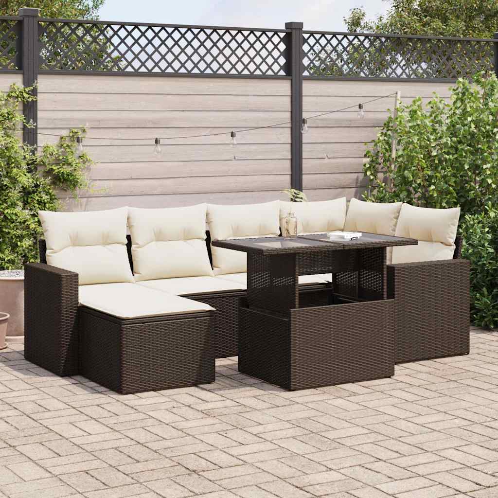 Sofasæt Til Haven 7 Dele Med Hynder Polyrattan - Variant 3326354