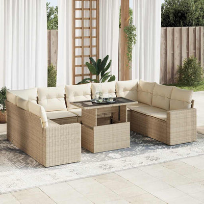 Sofasæt Til Haven 10 Dele Med Hynder Polyrattan - Hovedbillede