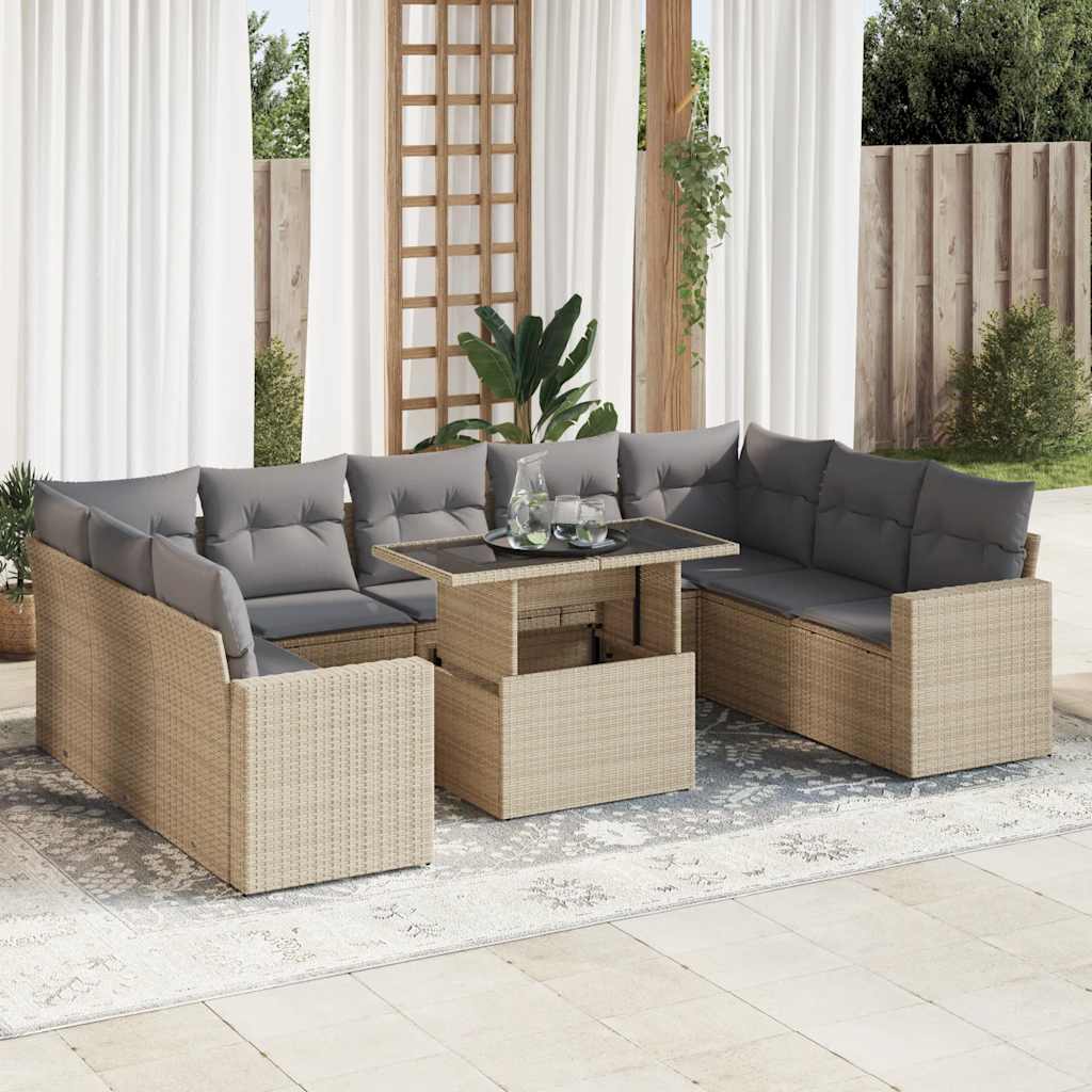 Sofasæt Til Haven 10 Dele Med Hynder Polyrattan - Variant 3326380