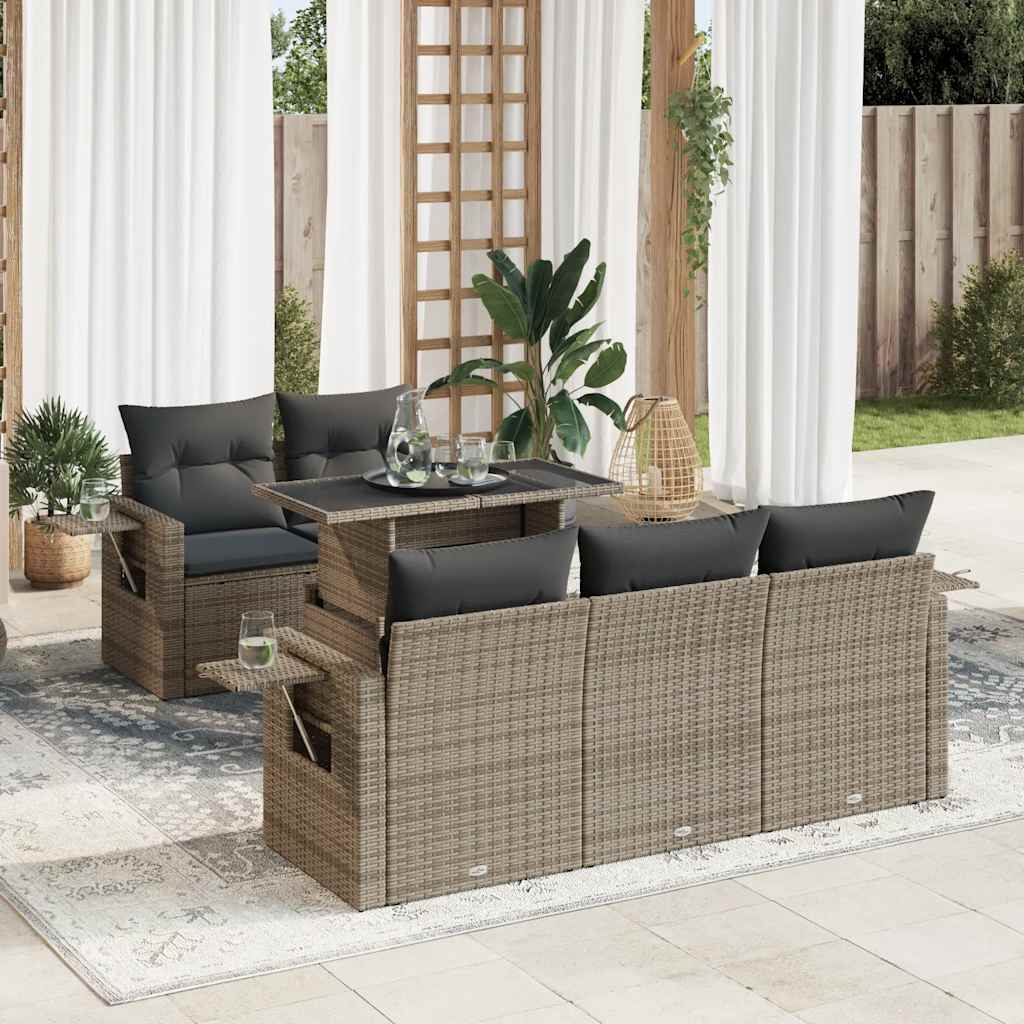 Sofasæt Til Haven 6 Dele Med Hynder Polyrattan - Variant 3326411