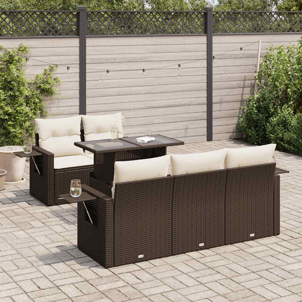 Sofasæt Til Haven 6 Dele Med Hynder Polyrattan - Variant 3326414