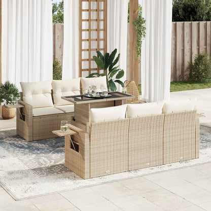 Sofasæt Til Haven 7 Dele Med Hynder Polyrattan - Hovedbillede
