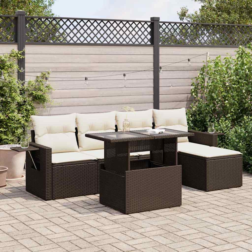 Sofasæt Til Haven 6 Dele Med Hynder Polyrattan - Variant 3326464