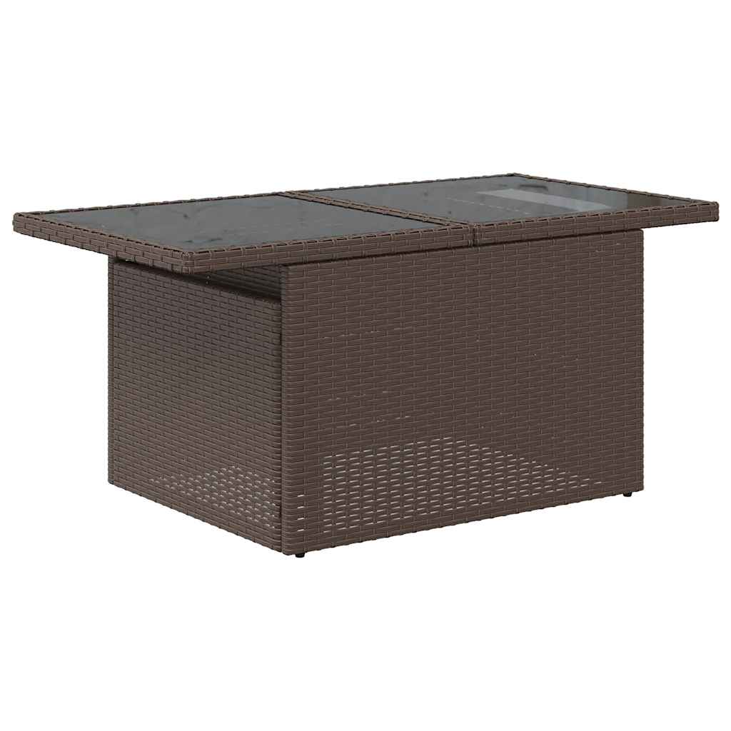 Sofasæt til Haven 6 Dele med Hynder Polyrattan Akacietræ Brun - billede 6