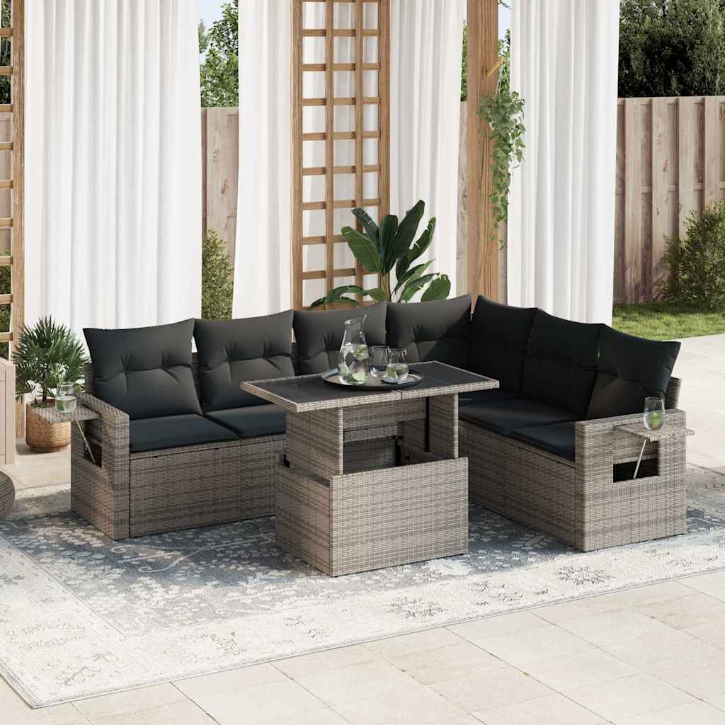 Sofasæt Til Haven 7 Dele Med Hynder Polyrattan - Variant 3326491