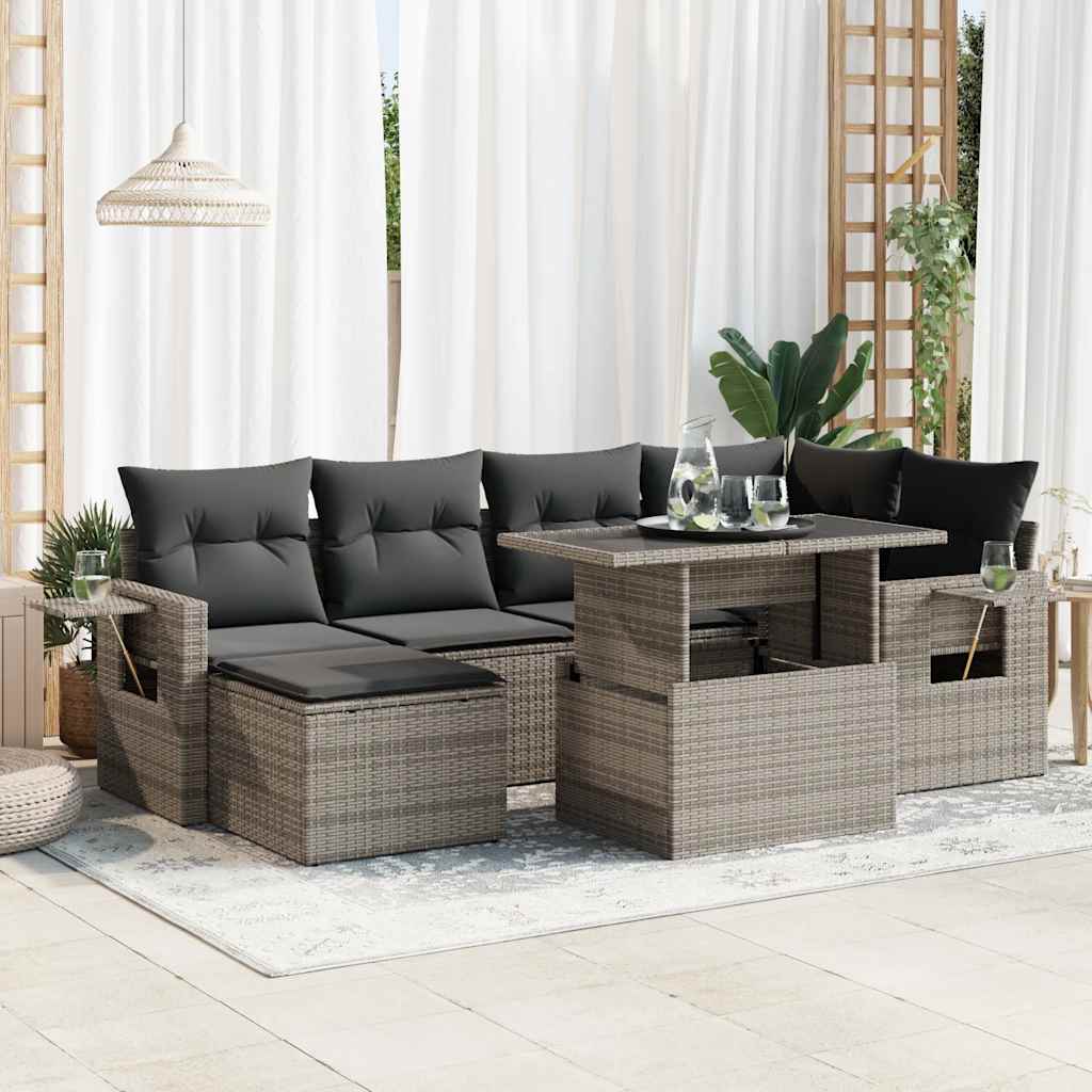 Sofasæt Til Haven 7 Dele Med Hynder Polyrattan - Variant 3326511