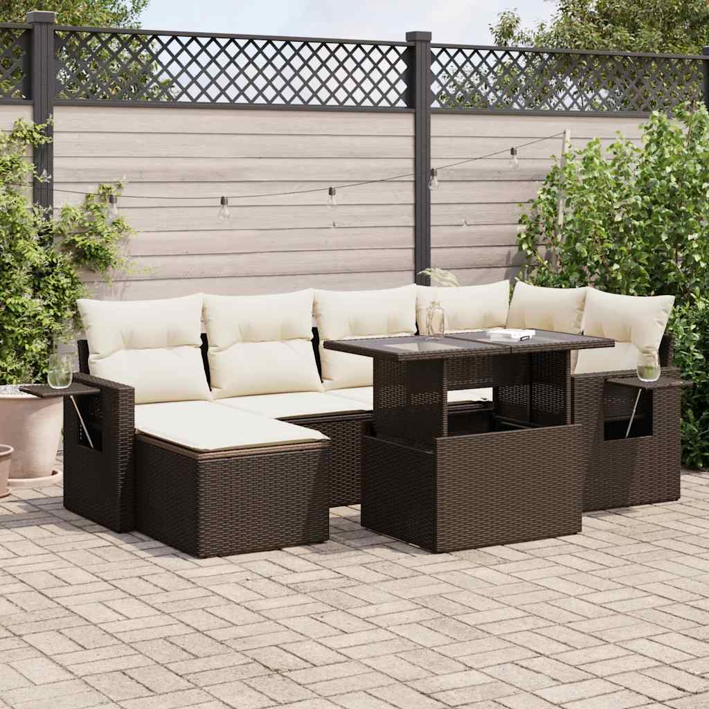 Sofasæt Til Haven 7 Dele Med Hynder Polyrattan - Variant 3326514