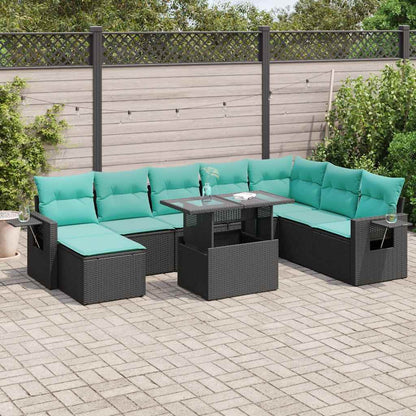 Sofasæt til Haven 9 Dele med Hynder Polyrattan Akacietræ