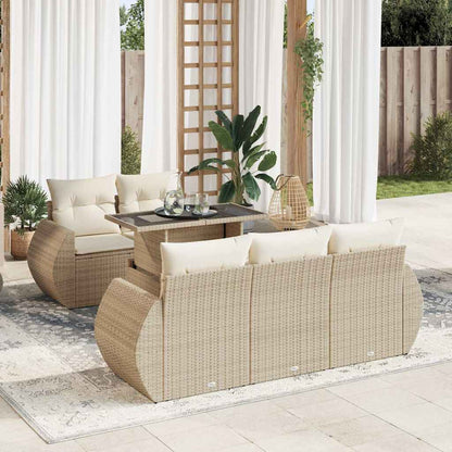 Sofasæt Til Haven 6 Dele Med Hynder Polyrattan - Hovedbillede